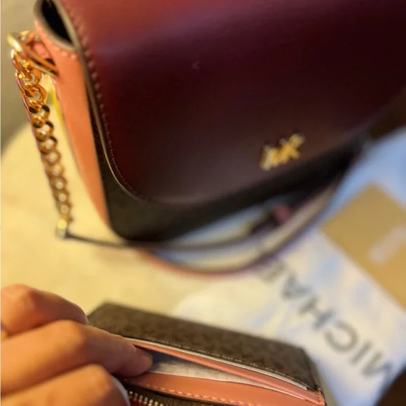 Michael Michael Kors NWT Half Dome Crossbody Rose and Matching beautiful… - Picture 6 of 16